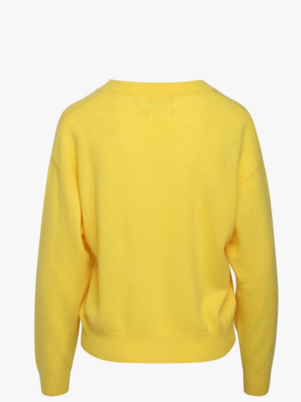 Crush Cashmere Malibu Sunshine V Neck Sweater in Orange 3 - Picture 11 of 13